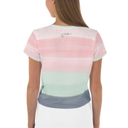 Pink Watercolour Crop Tee