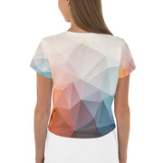 Orange Abstract Crop Tee