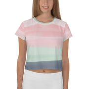 Pink Watercolour Crop Tee