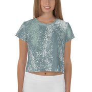 Green Splash Crop Tee
