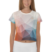 Orange Abstract Crop Tee