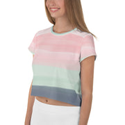 Pink Watercolour Crop Tee