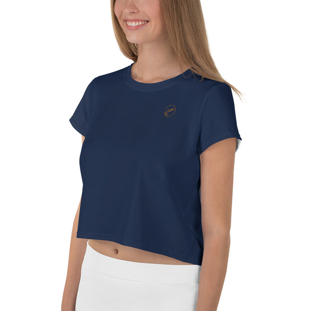Navy Crop Tee