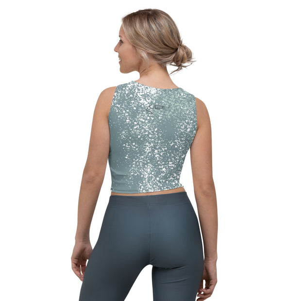 Green Splash Crop Top