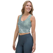Green Splash Crop Top