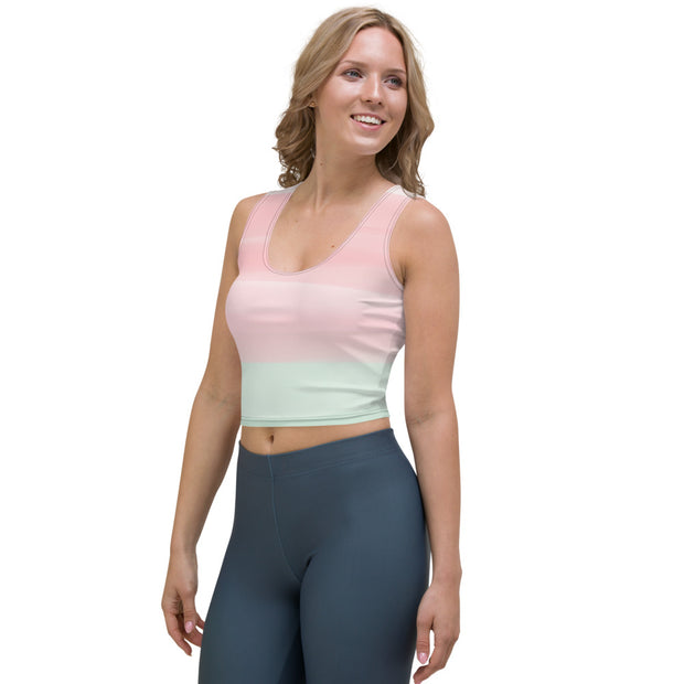Pink Watercolour Crop Top