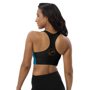 Blue Longline sports bra