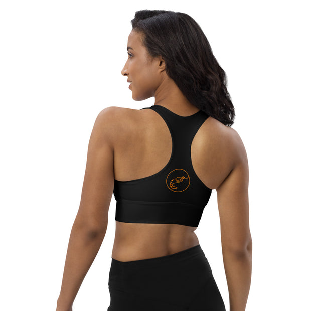 Black Longline sports bra