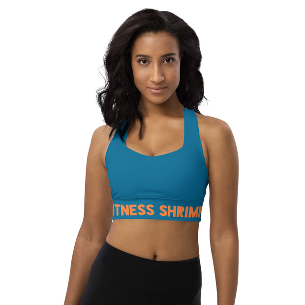 Blue Longline sports bra