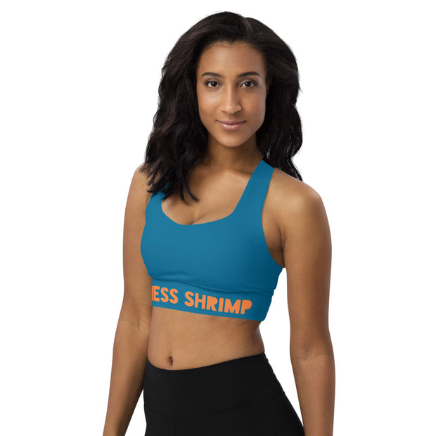 Blue Longline sports bra