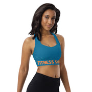 Blue Longline sports bra