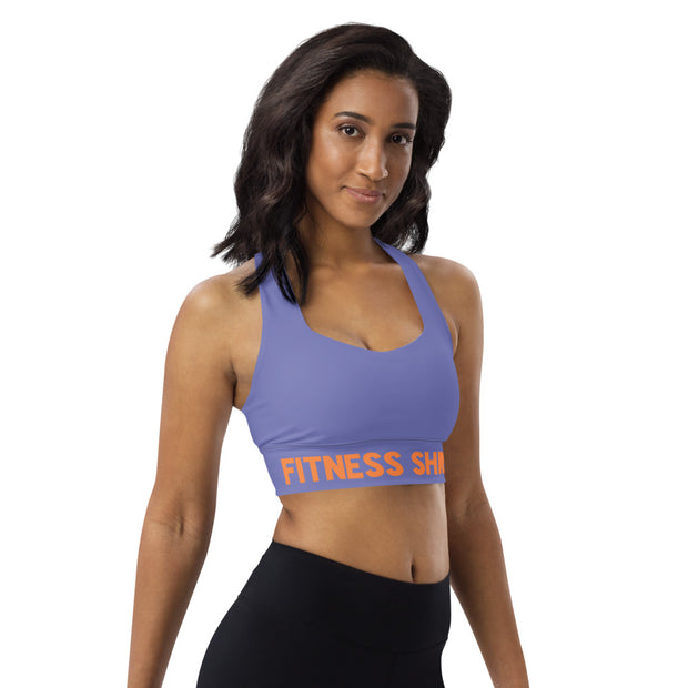 Purple Longline sports bra