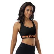 Black Longline sports bra