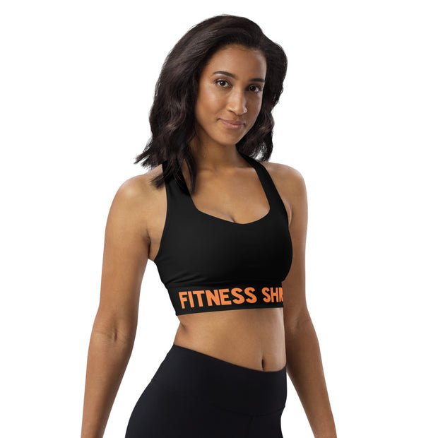 Black Longline sports bra
