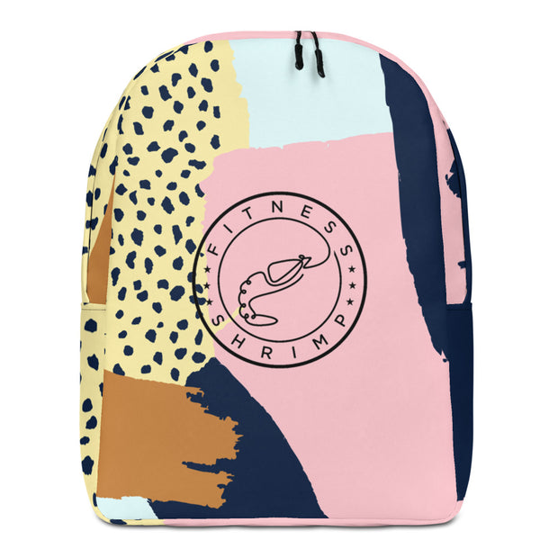 Pink Abstract Backpack