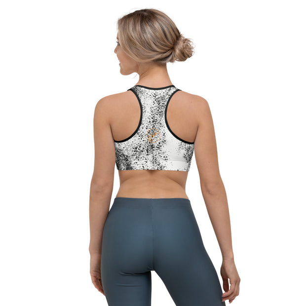 Black Splash Sports bra