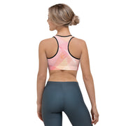 Pink Abstract Sports bra