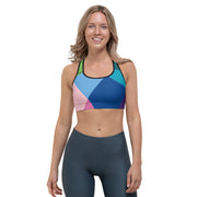 Blue Abstract Sports bra