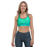 Green Mirrored Sports bra