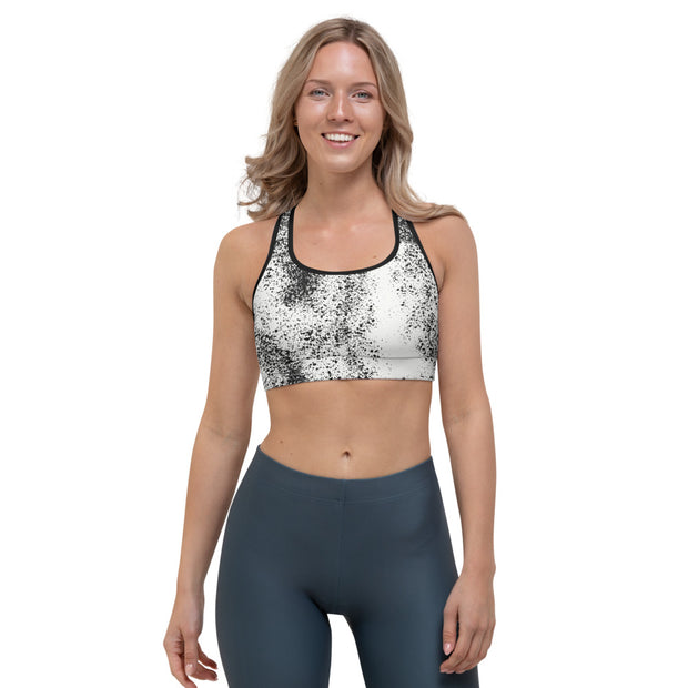 Black Splash Sports bra