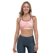 Pink Abstract Sports bra