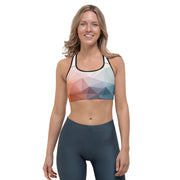 Orange Abstract Sports bra