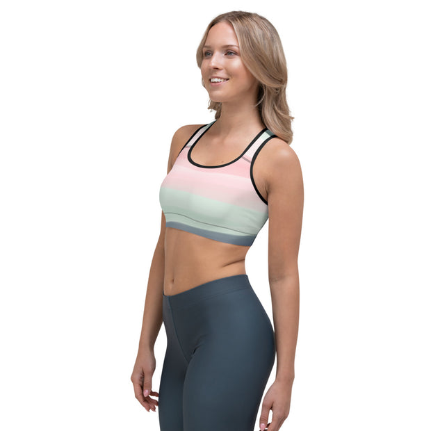 Pink Watercolour Sports bra