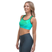 Green Mirrored Sports bra