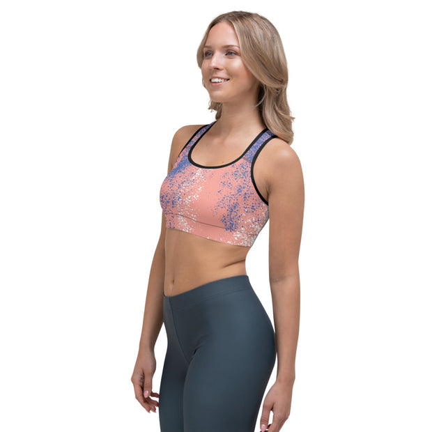 Orange Splash Sports bra