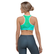 Green Mirrored Sports bra