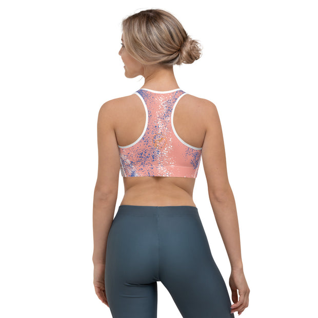 Orange Splash Sports bra
