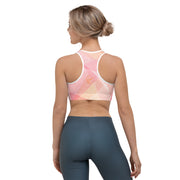 Pink Abstract Sports bra