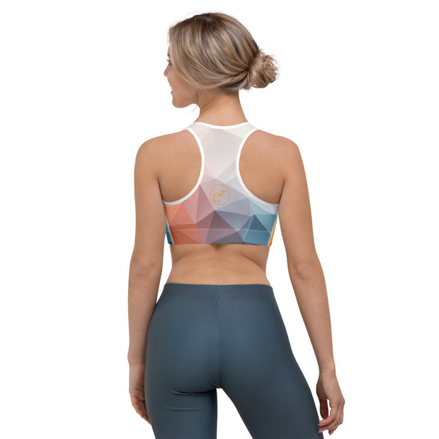Orange Abstract Sports bra