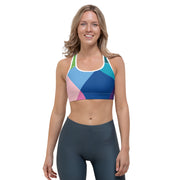 Blue Abstract Sports bra