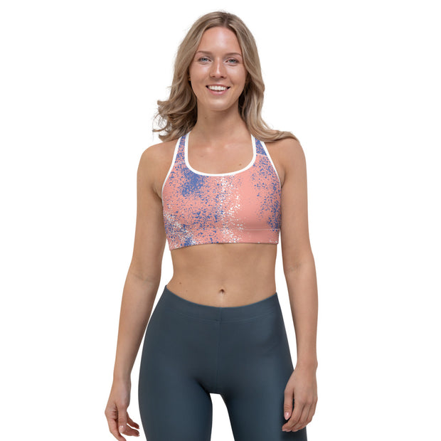 Orange Splash Sports bra