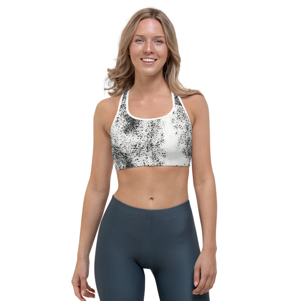 Black Splash Sports bra