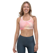 Pink Abstract Sports bra