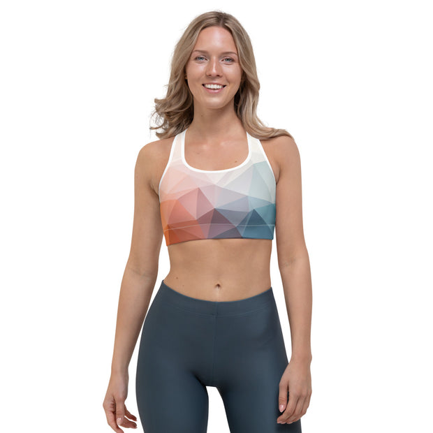 Orange Abstract Sports bra
