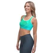 Green Mirrored Sports bra