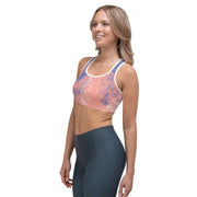 Orange Splash Sports bra