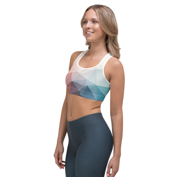 Orange Abstract Sports bra