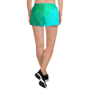 Green Abstract Short Shorts