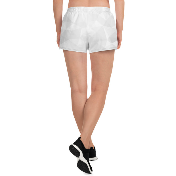 White Abstract Short Shorts