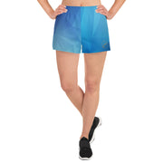 Blue Abstract Short Shorts
