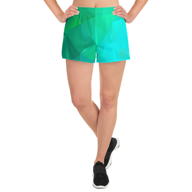 Green Abstract Short Shorts