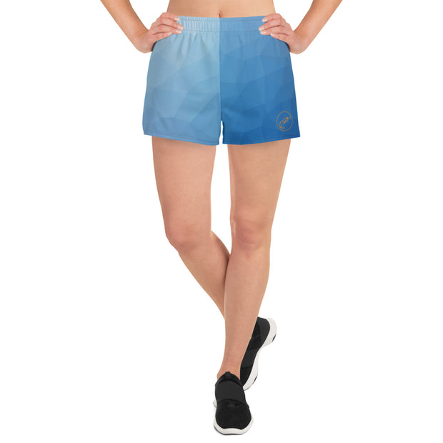 Blue Fade Short Shorts