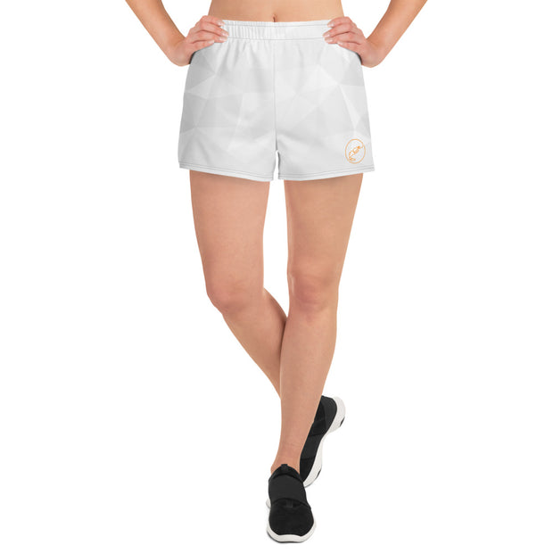 White Abstract Short Shorts
