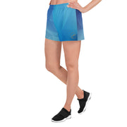 Blue Abstract Short Shorts