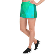Green Abstract Short Shorts