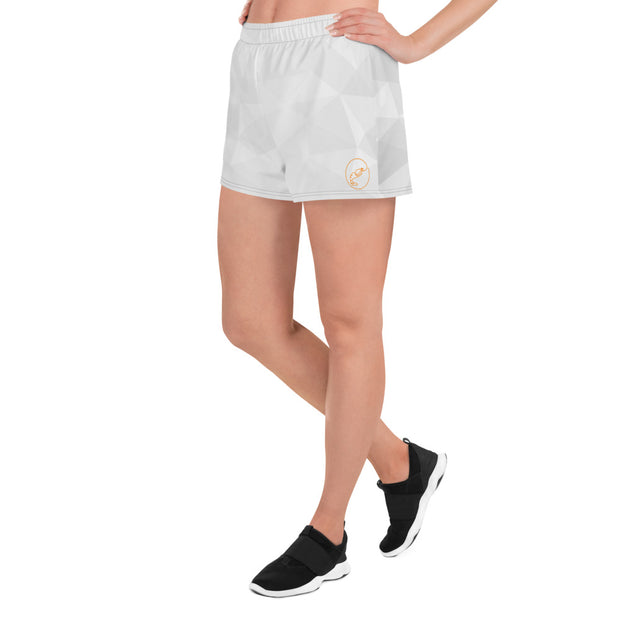 White Abstract Short Shorts